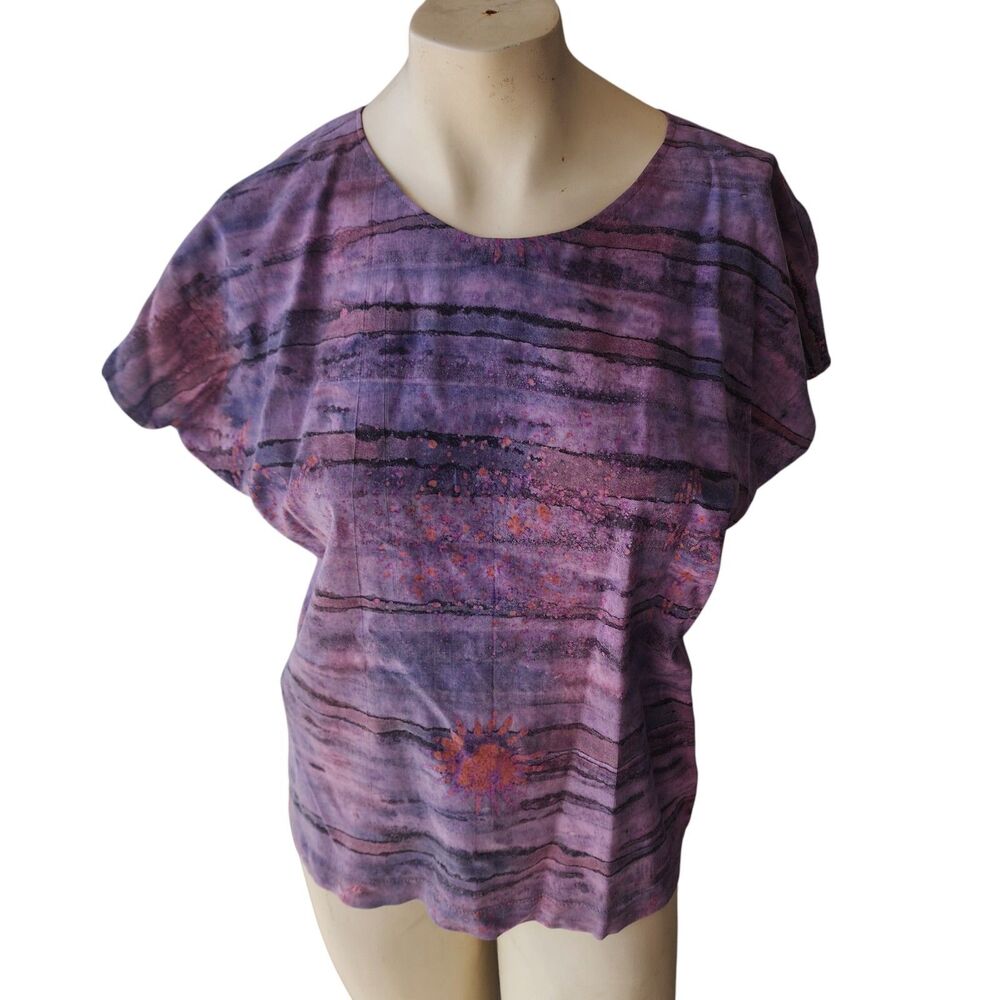 SJM Originals‎ Blouse Womens SZ Small Avant Guard Art to Wear Artsy Maximalist